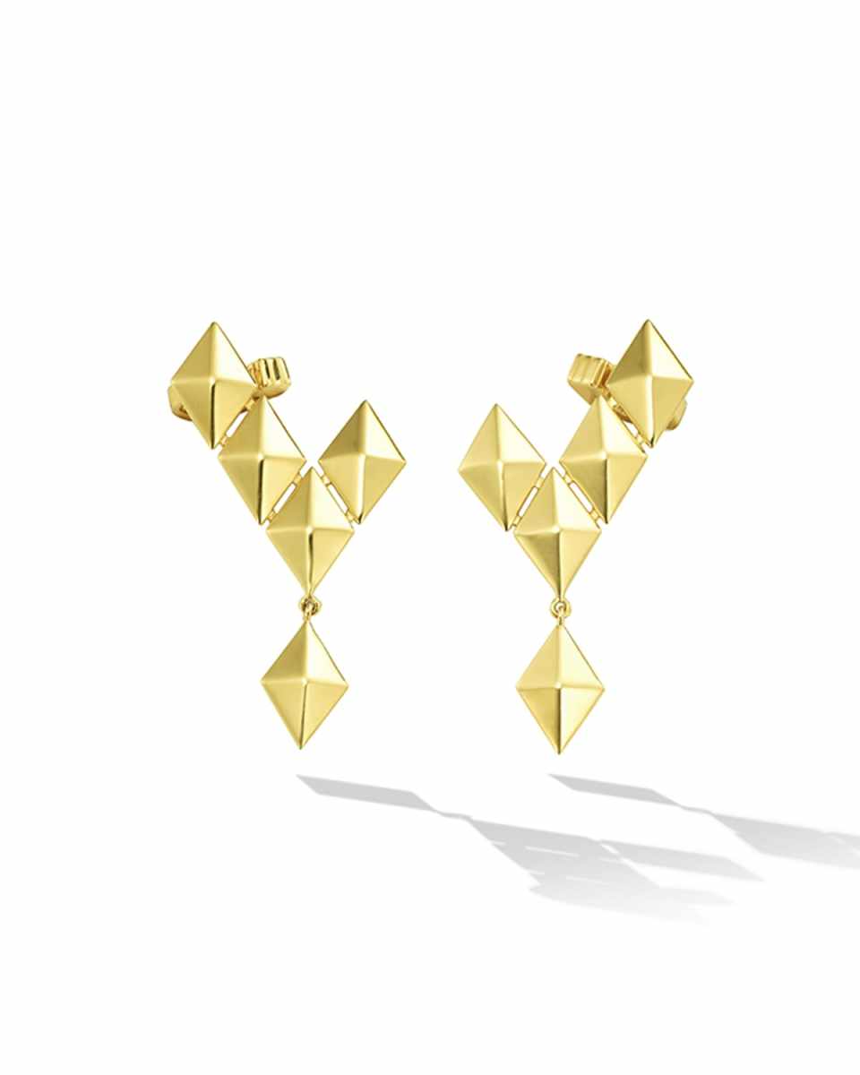 18k Yellow Gold Small Python Earring Climbers